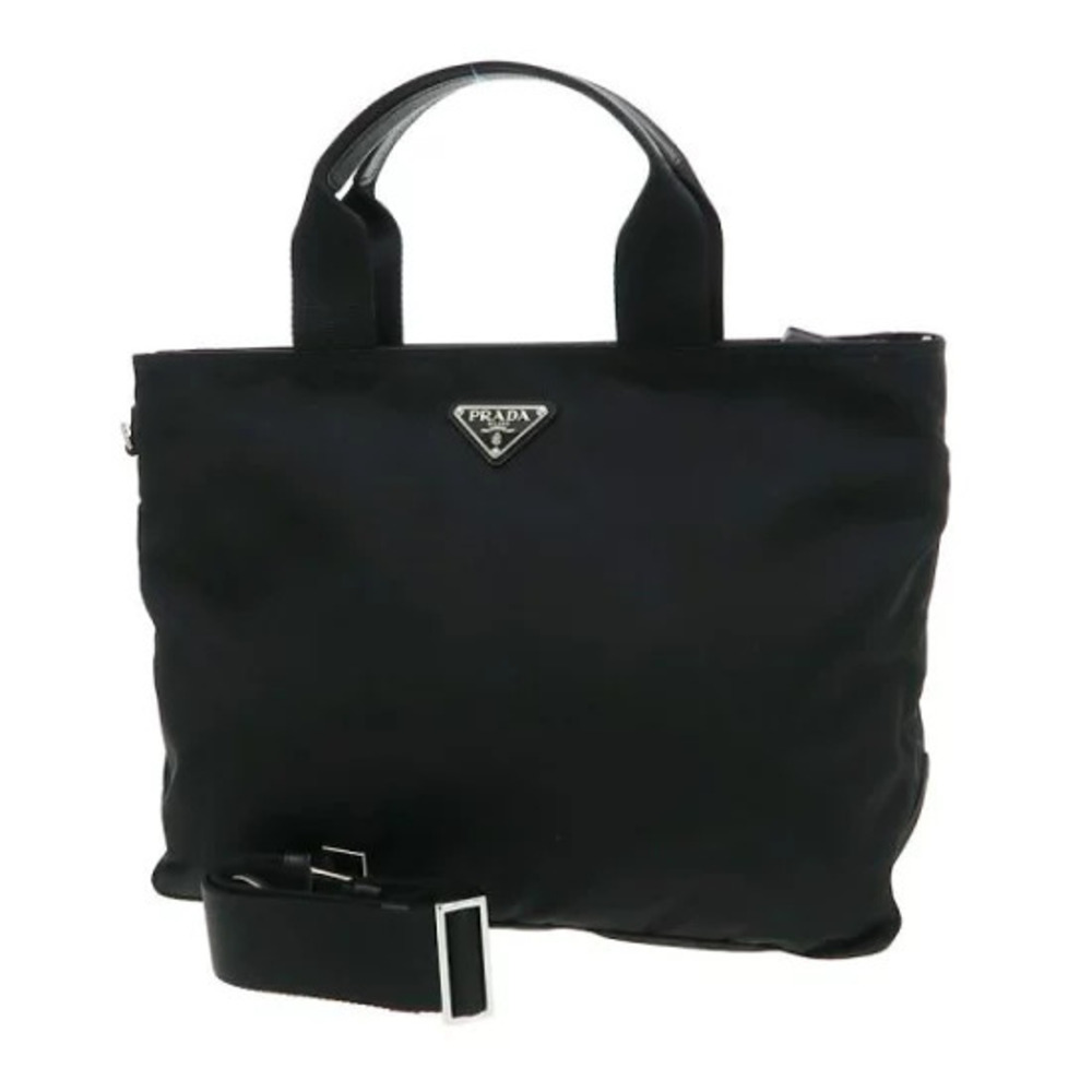 Prada Vela Convertible Tote black